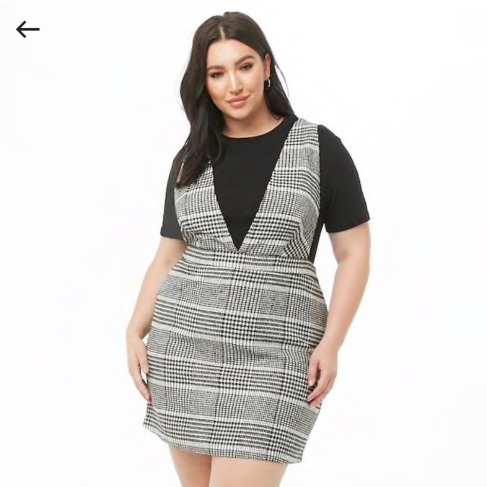 Forever 21 plus size halter/overall dress